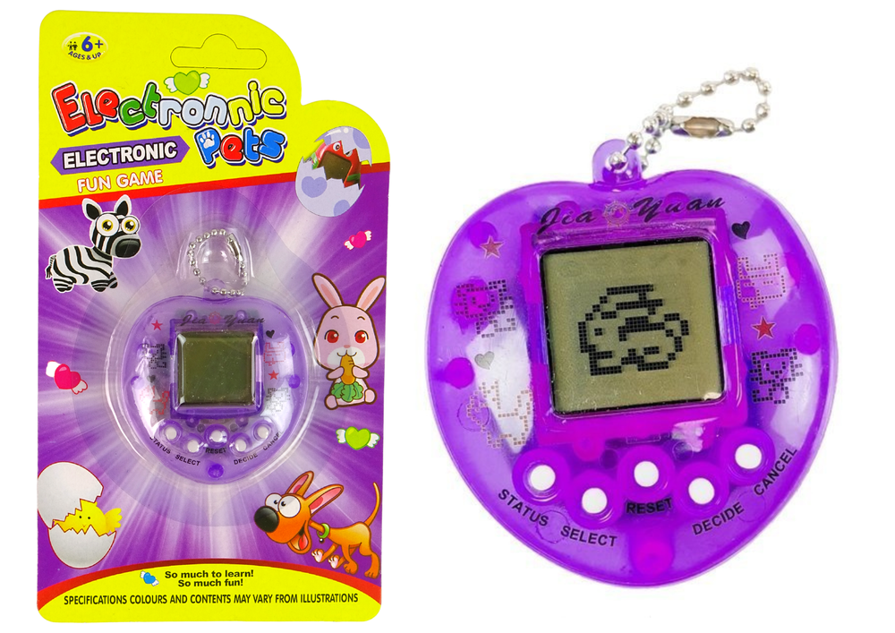 Tamagotchi elektronické zvířátko – s displejem fialové
