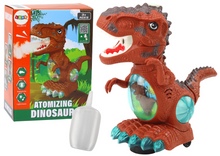 Tančící dinosaurus se senzorem – světla a zvuky | hnědý