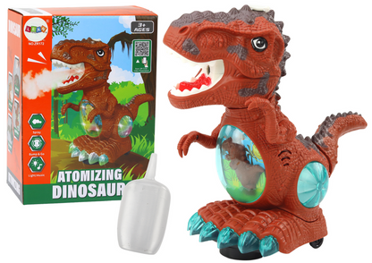 Tančící dinosaurus se senzorem – světla a zvuky | hnědý