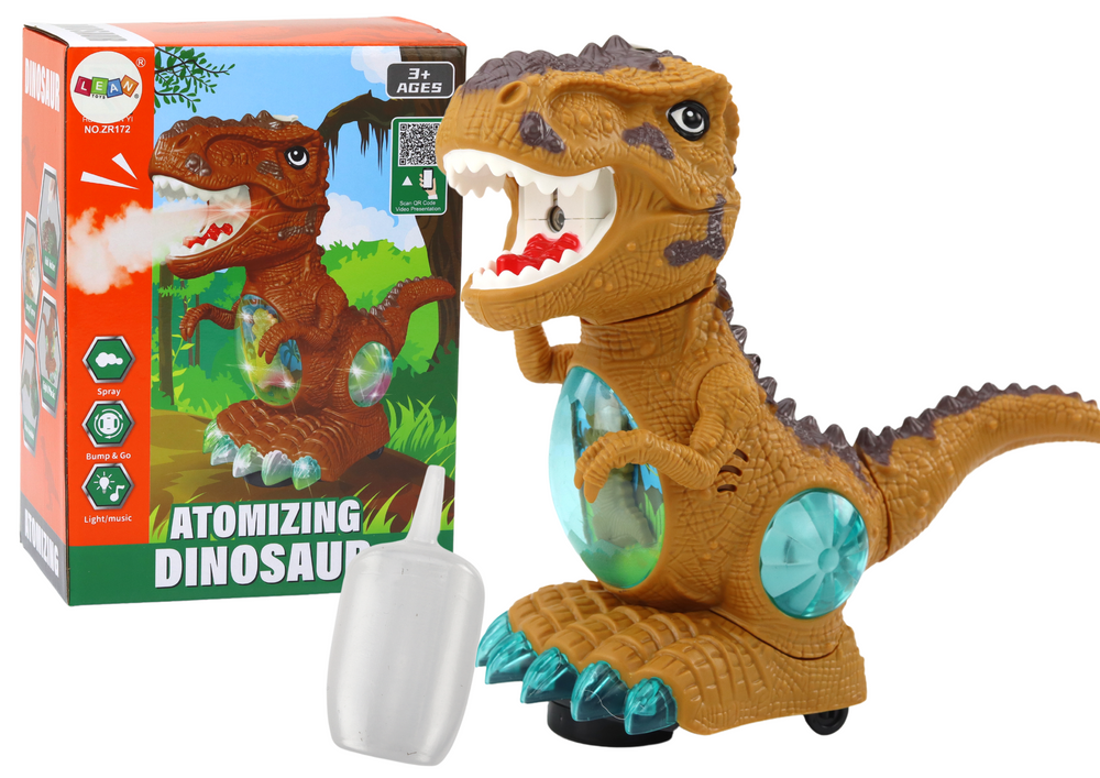 Tančící dinosaurus se senzorem – světla a zvuky | žlutý