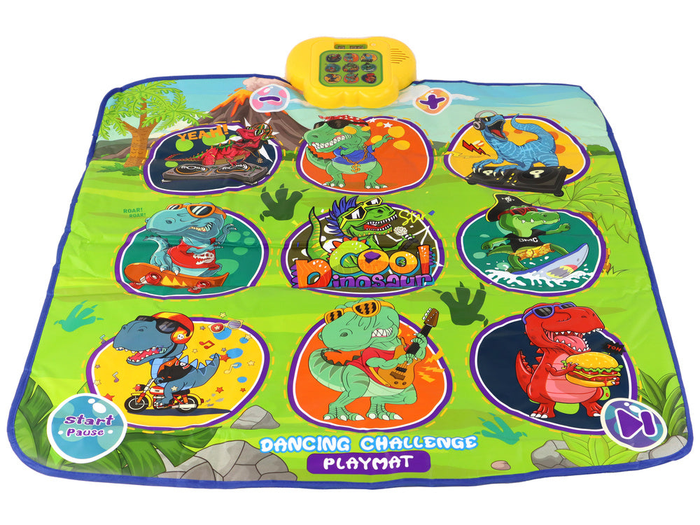 Taneční podložka s dinosaury 90x86cm – s monitorem a světly