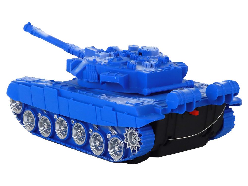 Tank na dálkové ovládání – se světly a zvuky 1:18 | modrý