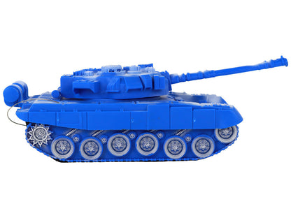 Tank na dálkové ovládání – se světly a zvuky 1:18 | modrý
