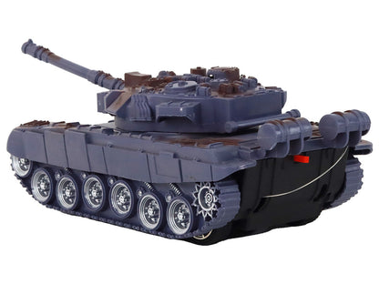 Tank na dálkové ovládání – se světly a zvuky 1:18 | modrý