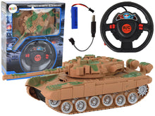 Tank na dálkové ovládání – se světly a zvuky 1:18 | pískový
