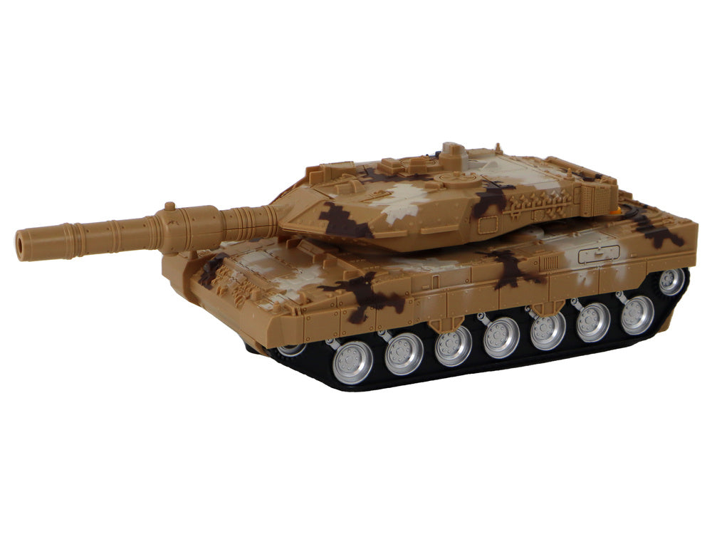 Tank na dálkové ovládání – se zvuky a světly 27 MHz | žlutý