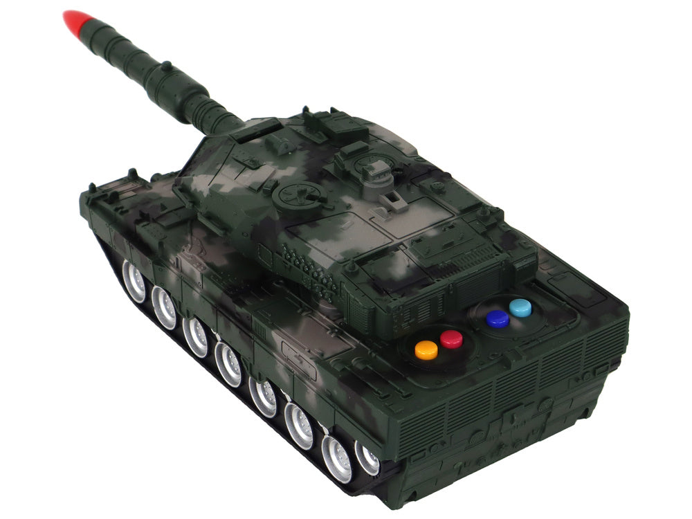 Tank na dálkové ovládání – se zvuky a světly | zelený