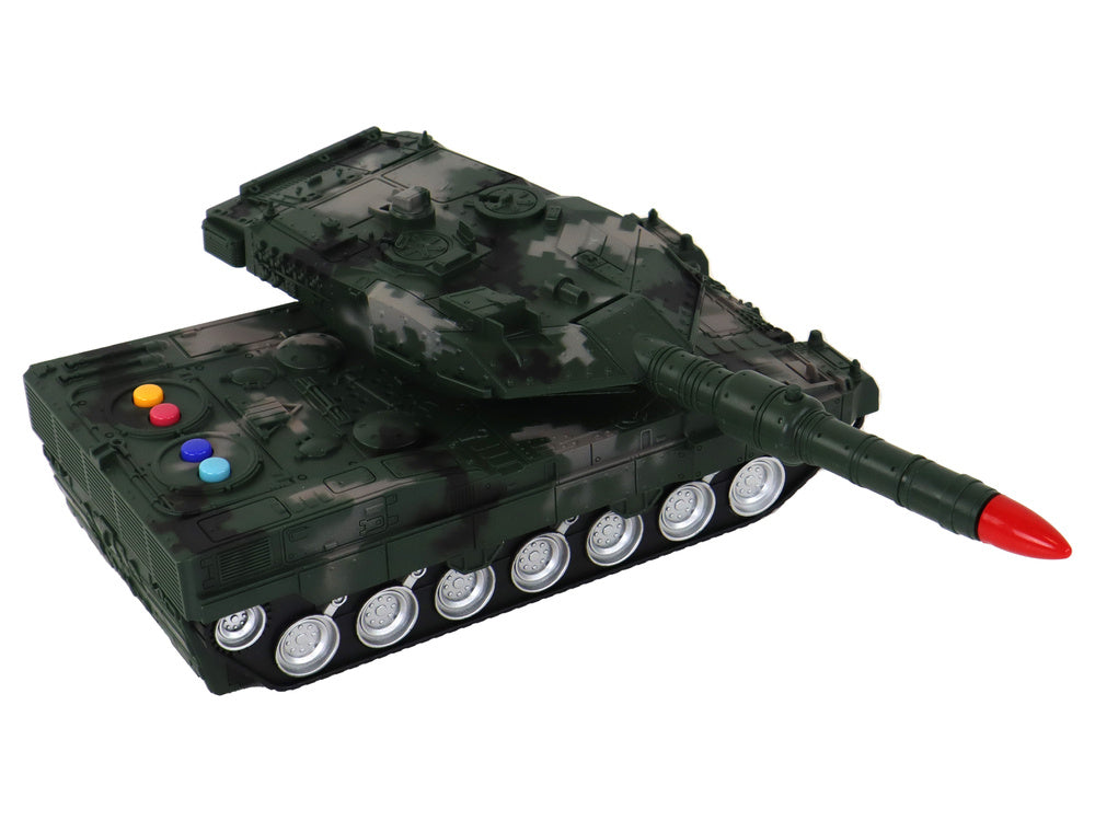 Tank na dálkové ovládání – se zvuky a světly | zelený
