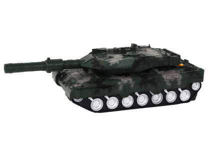 Tank na dálkové ovládání – se zvuky a světly | zelený