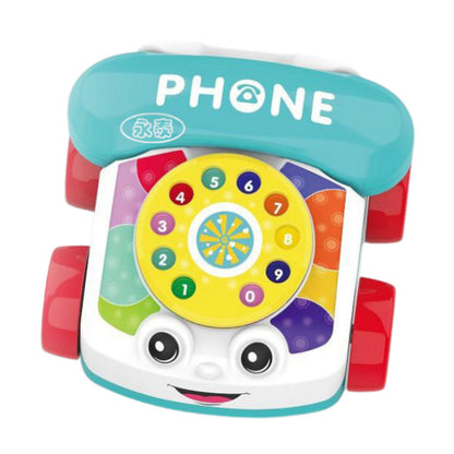 Telefon na kolečkách k tahání – interaktivní s číselníkem