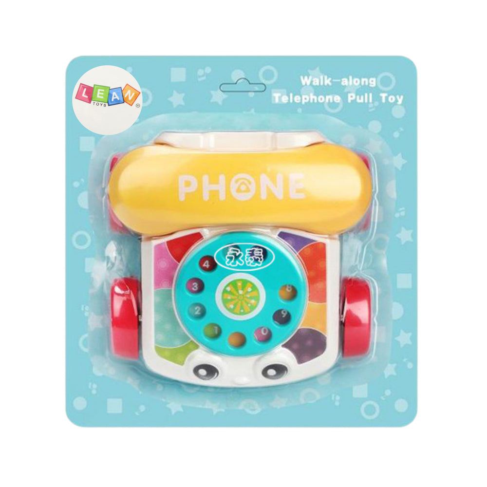 Telefon na kolečkách k tahání – interaktivní s číselníkem