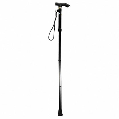 Teleskopická hůl pro seniory černá 85-95 cm – hliníková skládací