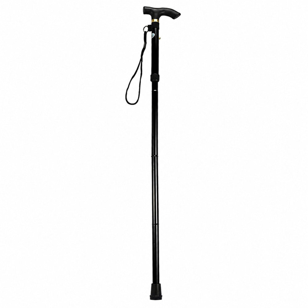 Teleskopická hůl pro seniory černá 85-95 cm – hliníková skládací