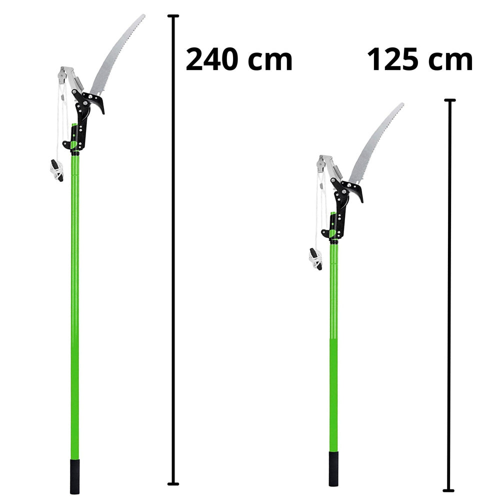 Teleskopické nůžky na větve 2v1 s pilou na tyči 125-240 cm
