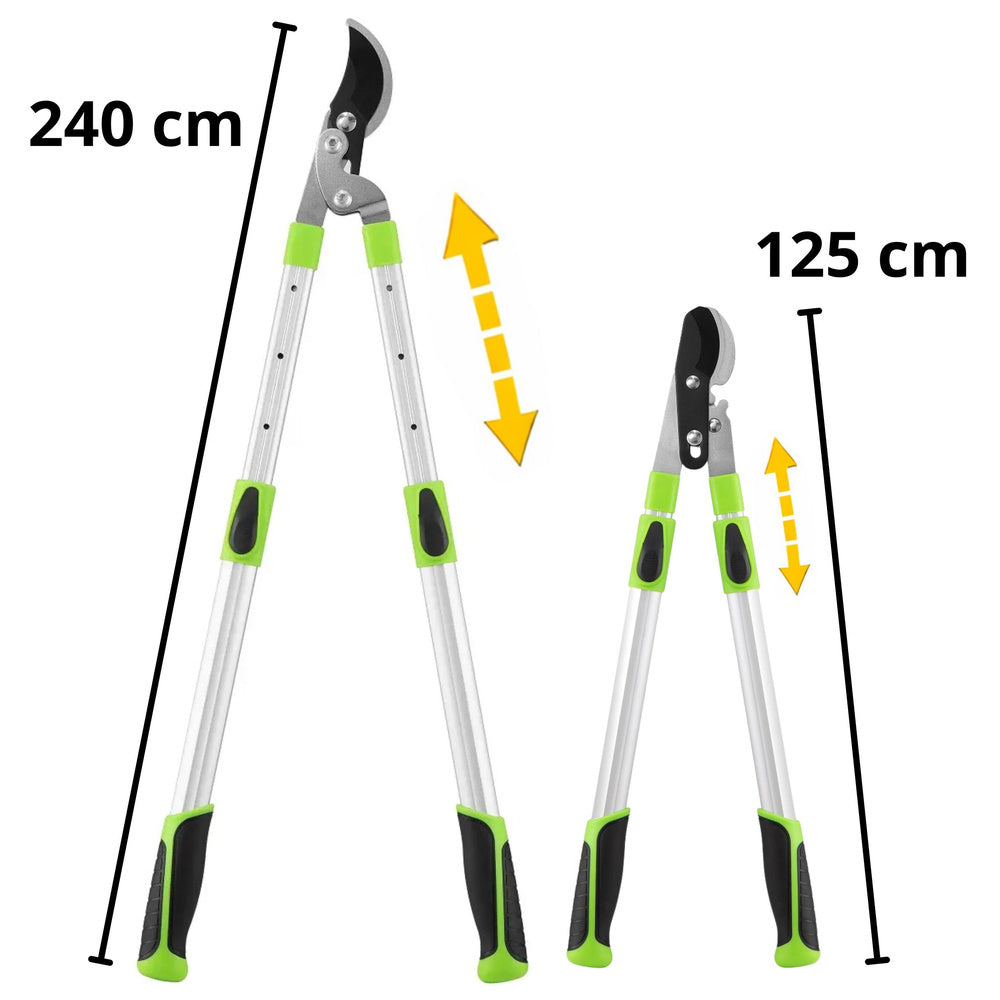 Teleskopické zahradní nůžky s protiskluzovými rukojeťmi 68-92 cm