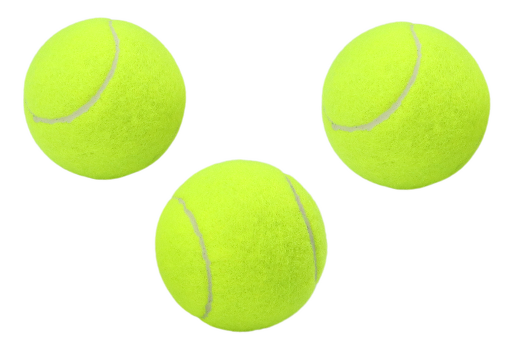 Tenisové míčky žluté 3ks – průměr 6,5 cm v tubě