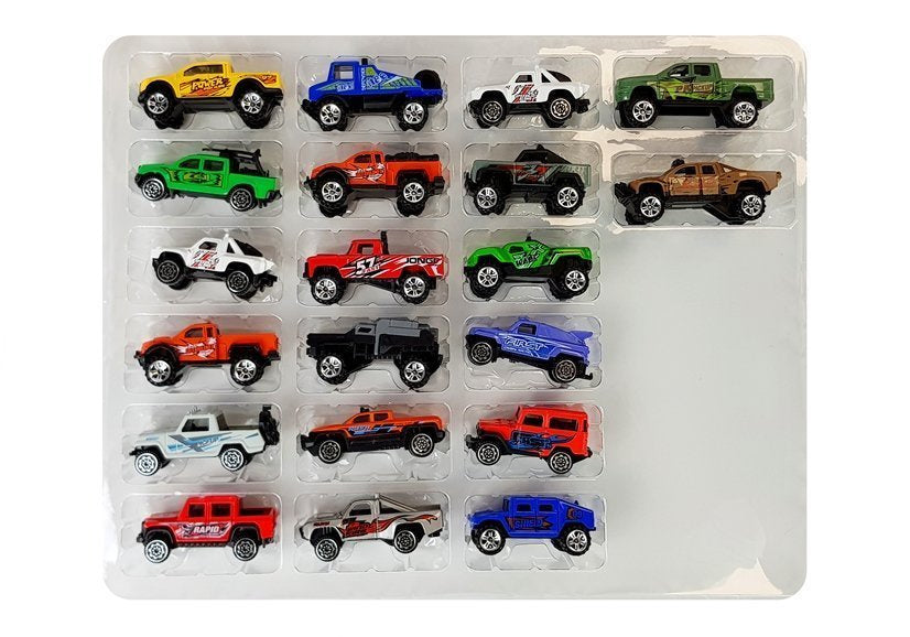 Terénní auta Jeep s pružinami 20 kusů různé barvy