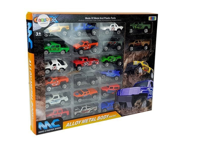 Terénní auta Jeep s pružinami 20 kusů různé barvy