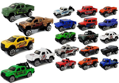 Terénní auta Jeep s pružinami 20 kusů různé barvy