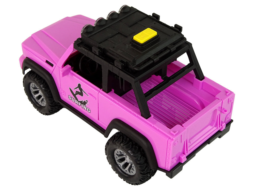 Terénní auto 1:14 – s frikčním pohonem a surfem | růžové