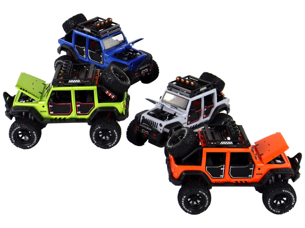 Terénní auto 4x4 se světly a zvuky – frikční pohon