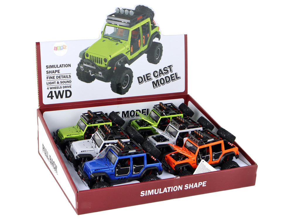 Terénní auto 4x4 se světly a zvuky – frikční pohon