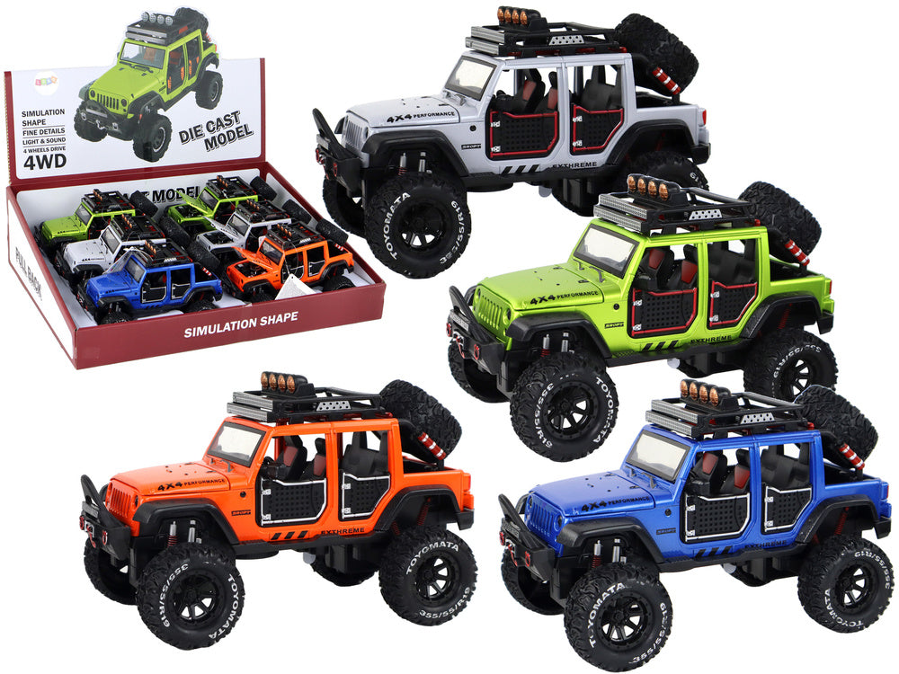 Terénní auto 4x4 se světly a zvuky – frikční pohon
