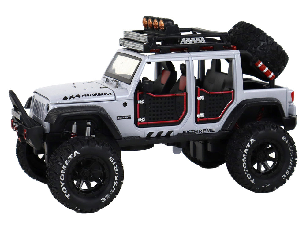 Terénní auto 4x4 se světly a zvuky – frikční pohon