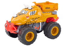 Terénní auto dinosaurus s třecím pohonem a vyklápěčkou oranžové