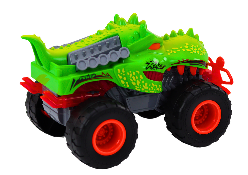 Terénní auto dinosaurus T Rex se světly a zvuky zelené