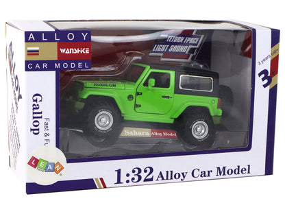 Terénní auto kovové 1:32 – s třecím pohonem | zelené