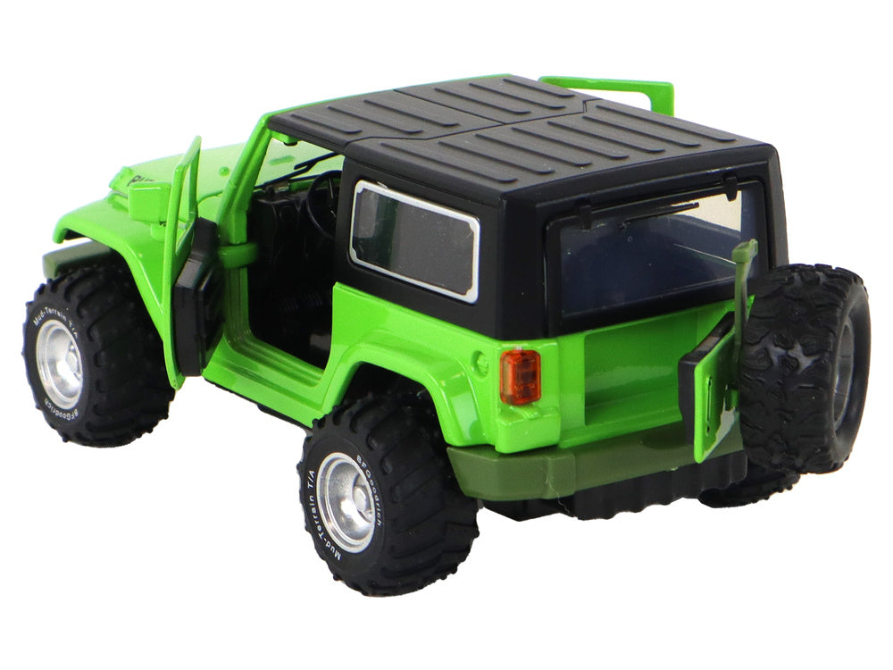 Terénní auto kovové 1:32 – s třecím pohonem | zelené