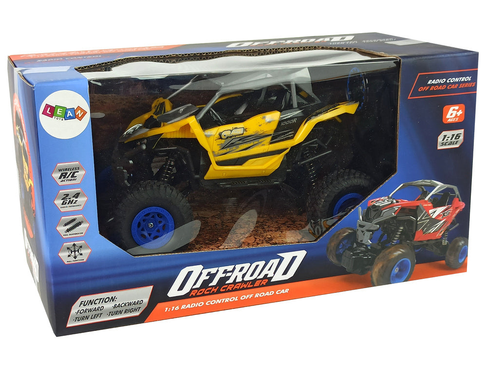 Terénní auto na dálkové ovládání 2,4 GHz 1:16 žluté