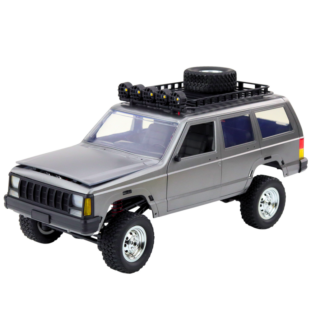 Terénní auto na dálkové ovládání 4x4 LED světla 1:12 stříbrné