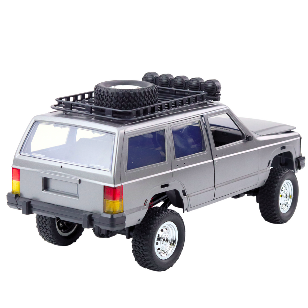 Terénní auto na dálkové ovládání 4x4 LED světla 1:12 stříbrné