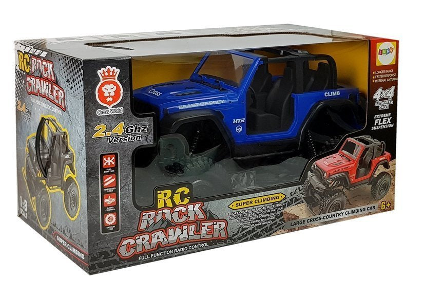 Terénní auto na dálkové ovládání 4x4 s tlumiči 2.4G modré