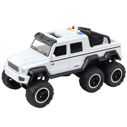 Terénní auto pickup 1:16 – s LED světly a zvuky | bílé