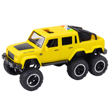Terénní auto pickup žluté 6x6 – s frikčním pohonem
