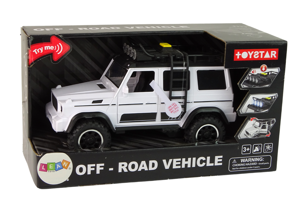 Terénní auto se zvuky a světly – 1:14 bílé | RC model