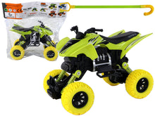 Terénní quad s gumovými koly – třecí pohon | zelený