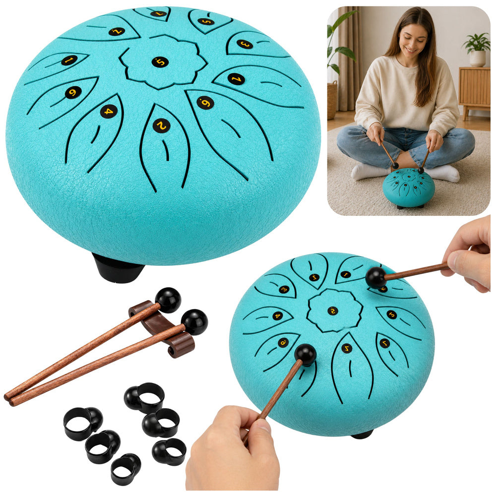 Tongue drum relaxační nástroj pro jógu a meditaci – 19 cm
