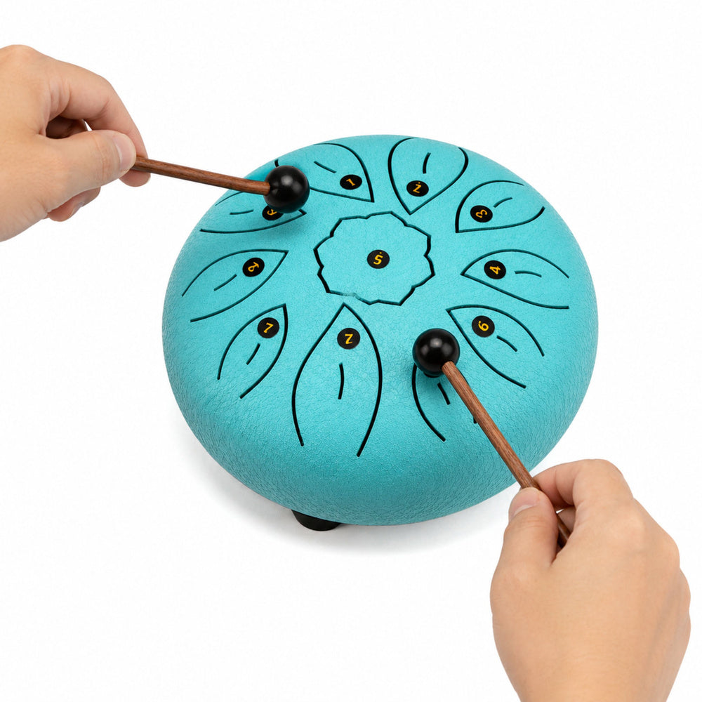 Tongue drum relaxační nástroj pro jógu a meditaci – 19 cm