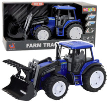 Traktor farmářský modrý 1:10 – s lžící světla zvuky