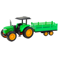 Traktor farmářský s přívěsem na dálkové ovládání RC zelený