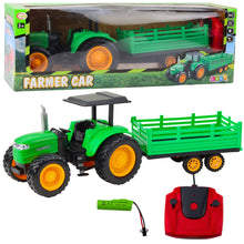 Traktor farmářský s přívěsem na dálkové ovládání RC zelený