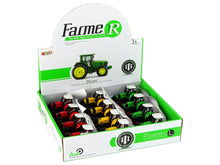 Traktor kovový s frikčním pohonem 8cm – červený zelený žlutý