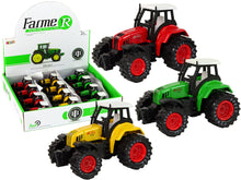 Traktor kovový s frikčním pohonem 8cm – červený zelený žlutý