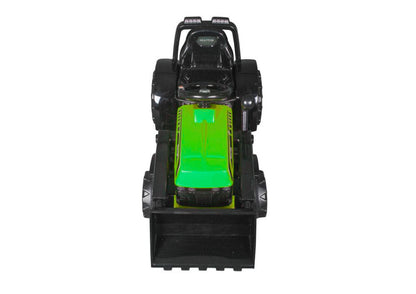 Traktor na akumulátor s lžící a klaksonem zelený