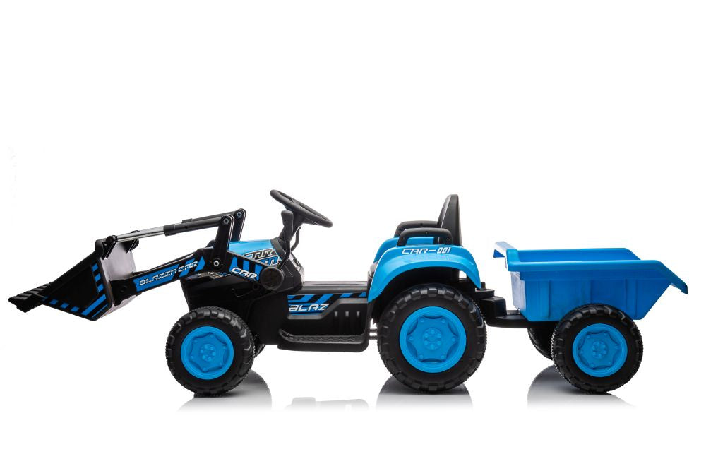 Traktor na akumulátor s lžící BW X002A modrý