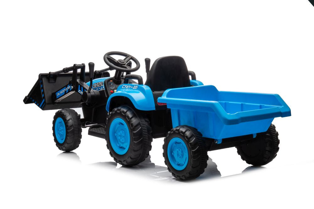 Traktor na akumulátor s lžící BW X002A modrý